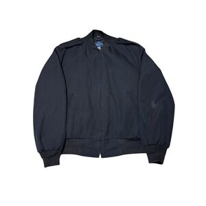 Neptune Garment Co Mens Officer Jacket Black Polyester Wool Size 42 Thinsulate